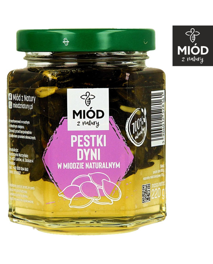 Zestaw 3 miodowych przysmaków - Orzech Włoski, Orzech Laskowy, Pestki Dyni