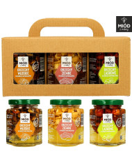 ZESTAW PREZENTOWY | Orzechy Włoskie, Ziemne, Laskowe w miodzie | Eko Pudełko