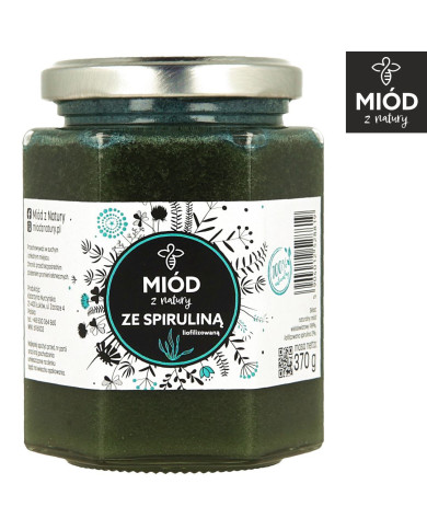Zestaw miodów smakowych | MALINA SPIRULINA CYTRYNA | 3 x 370g