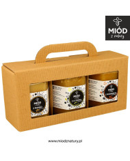 Zestaw miodów smakowych | MANGO CYTRYNA POMARAŃCZA | 3 x 370g