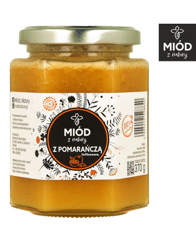 Zestaw 3 Miodów Smakowych | POMARAŃCZA TRUSKAWKA SPIRULINA | Eksplozja Smaków! | 3 x 370g