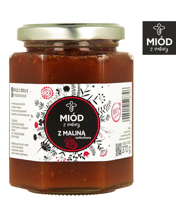 Zestaw 3 Miodów Smakowych | MIĘTA, MALINA, SPIRULINA | Eksplozja Smaków! | 3 x 370g